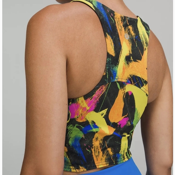 Lululemon Invigorate Training Tank Top Size 4 Undertone Black Multi - Picture 2 of 9